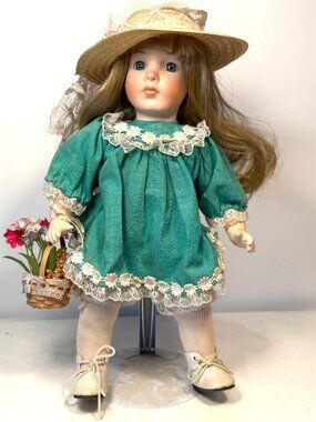 Vintage Hand Painted Porcelain Doll Made in Taiwan 1960's